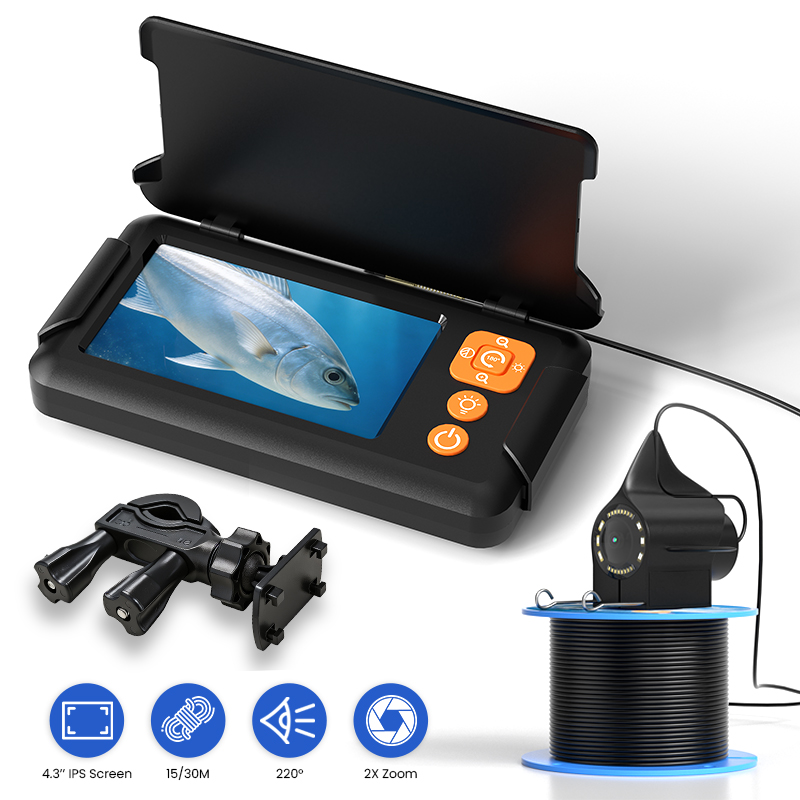 Fishing Depth Finder - 낚시 카메라 4.3인치 화면 15M/30M 케이블