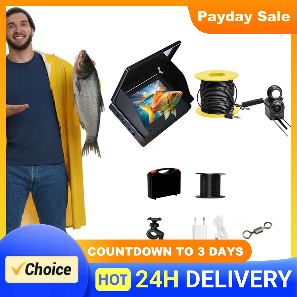 Fish Finder Portable - 수중 낚시 카메라 4.3인치 IPS 모니터