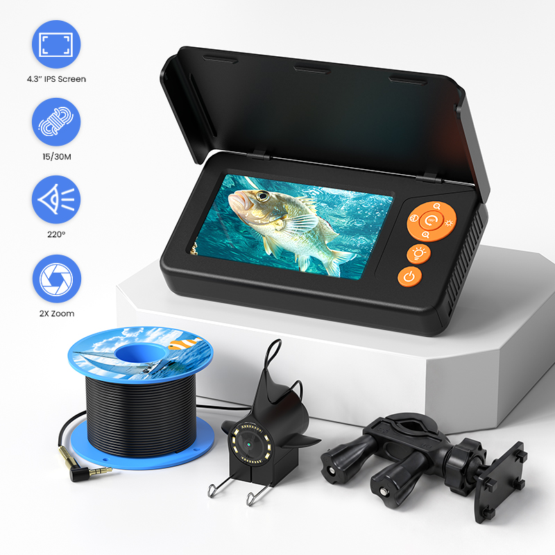 Fish Finder Portable - 수중 어업용 카메라, 4.3인치 화면, 휴대용,