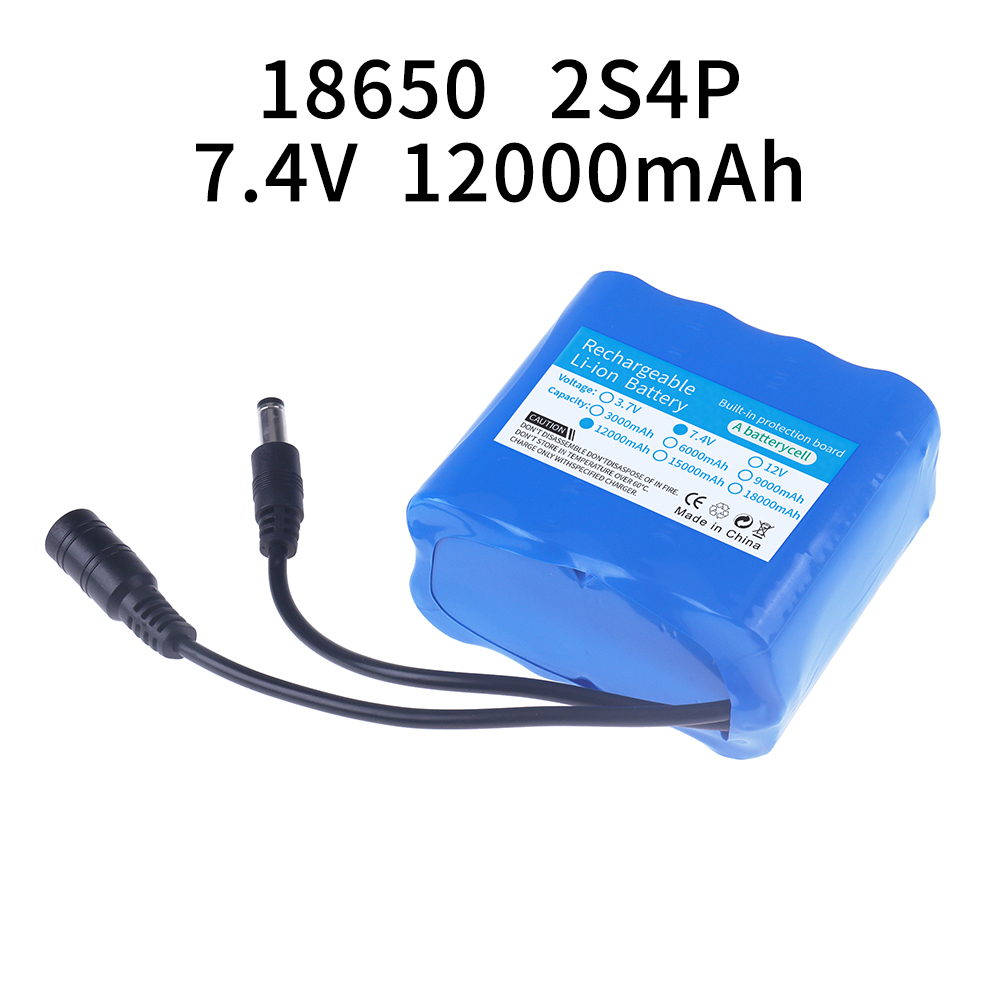 2S4P 18650 리튬 배터리 7.4V 12000mA - Fish Finder Battery 리뷰 및 가격