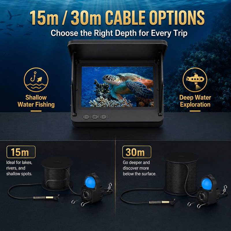어군탐지기 수중 카메라 1080P HD 모니터 야간 투 - Fishing Depth Finder 리뷰 및 가격