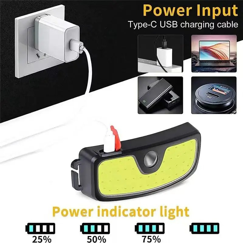강력한 COB 헤드램프 Type-c/USB 충전식 헤드 - Fish Finder Battery 리뷰 및 가격